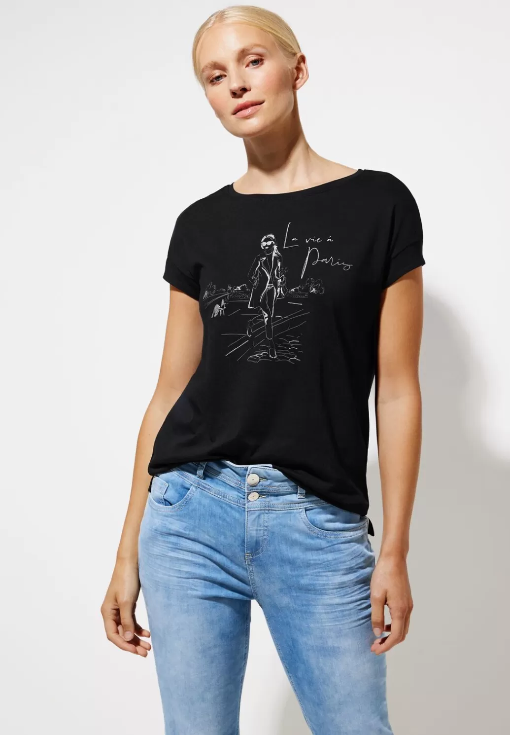 Street One T-Shirt Mit Schimmerprint^Damen Shirts