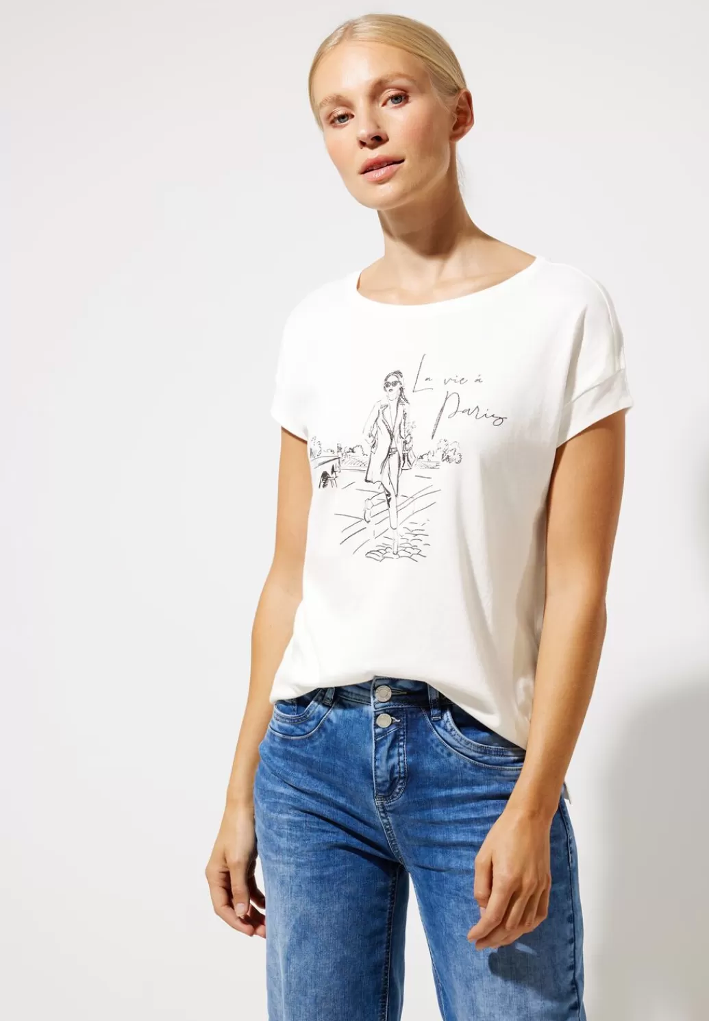 Street One T-Shirt Mit Schimmerprint^Damen Shirts