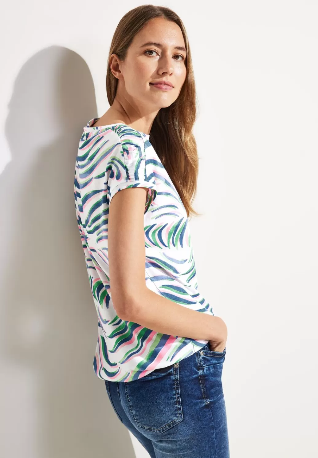 Street One T-Shirt Mit Schulterraffung^Damen Shirts