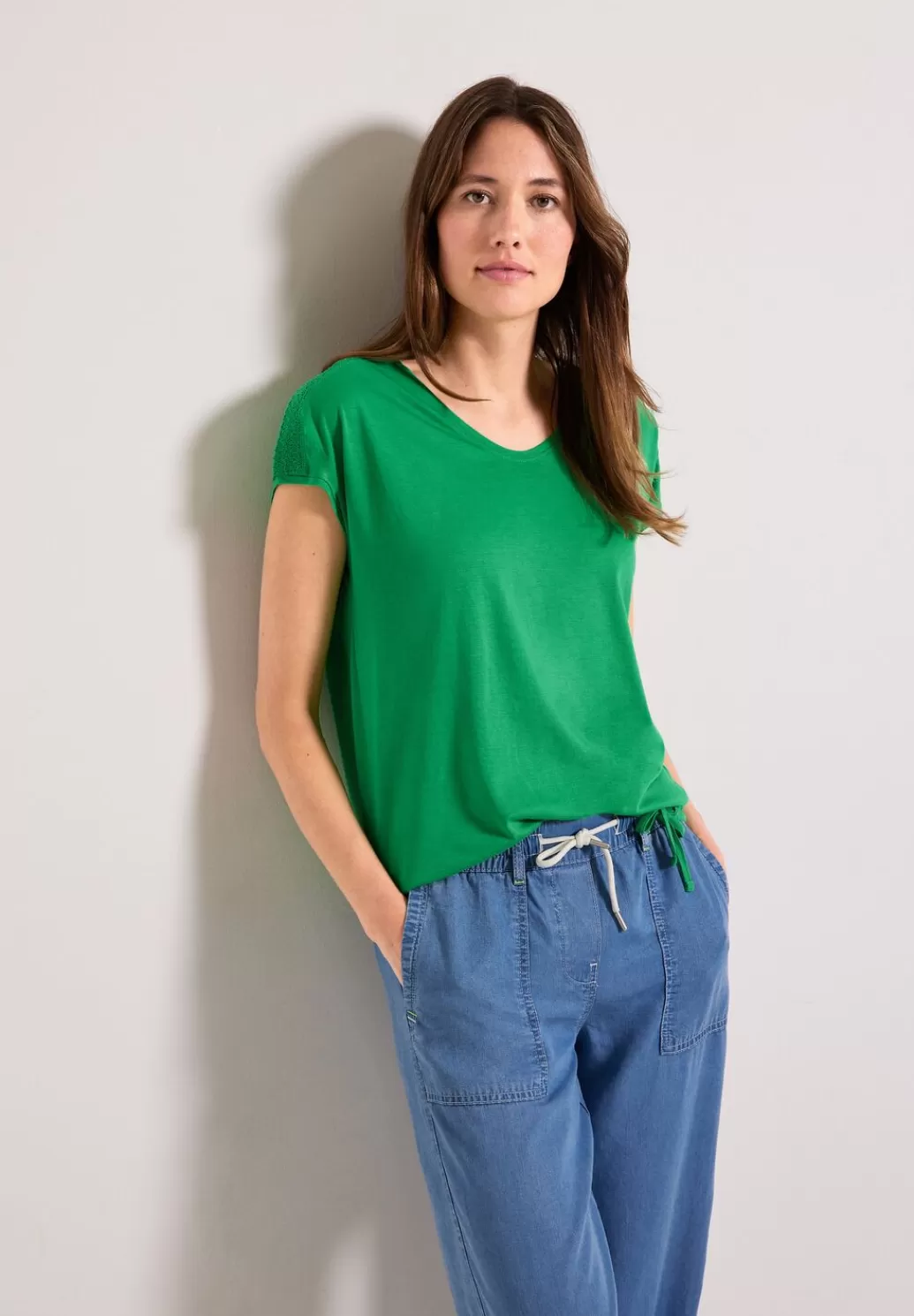 Street One T-Shirt Mit Smockdetail^Damen Shirts