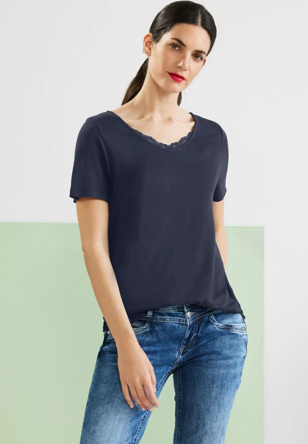 Street One T-Shirt Mit Spitzendetail^Damen Shirts