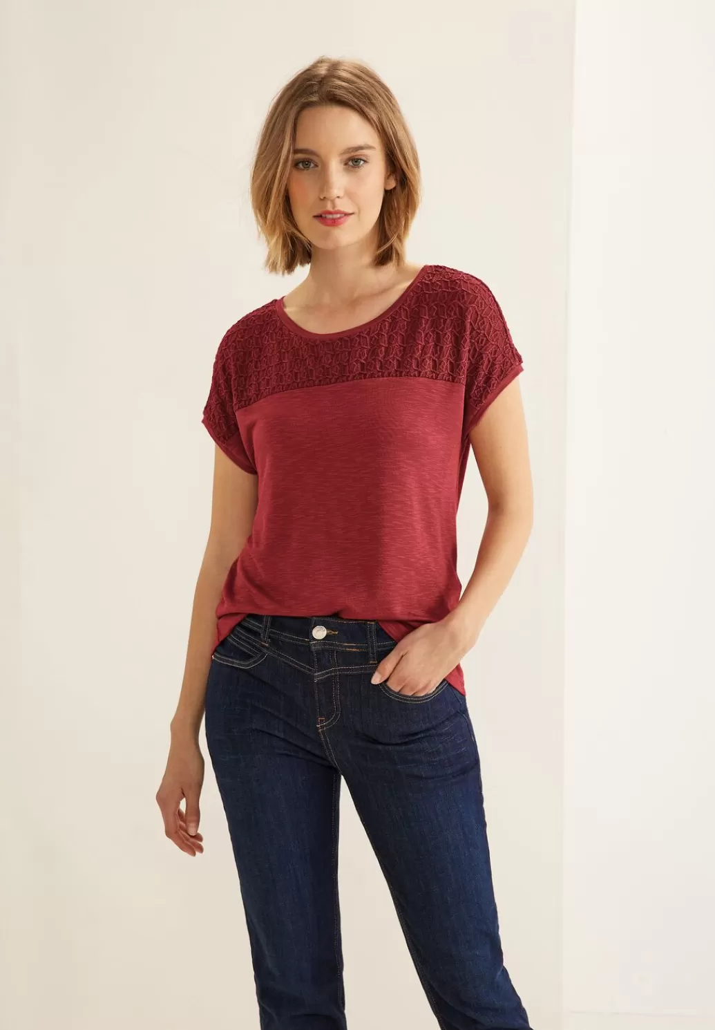 Street One T-Shirt Mit Spitzendetails^Damen Shirts