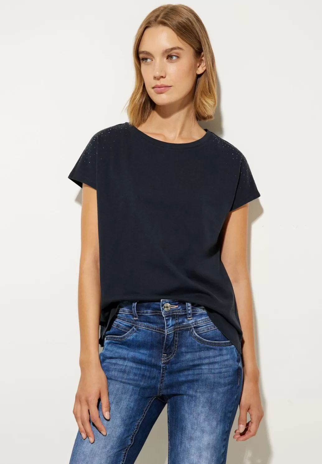 Street One T-Shirt Mit Steinchendetails^Damen Shirts