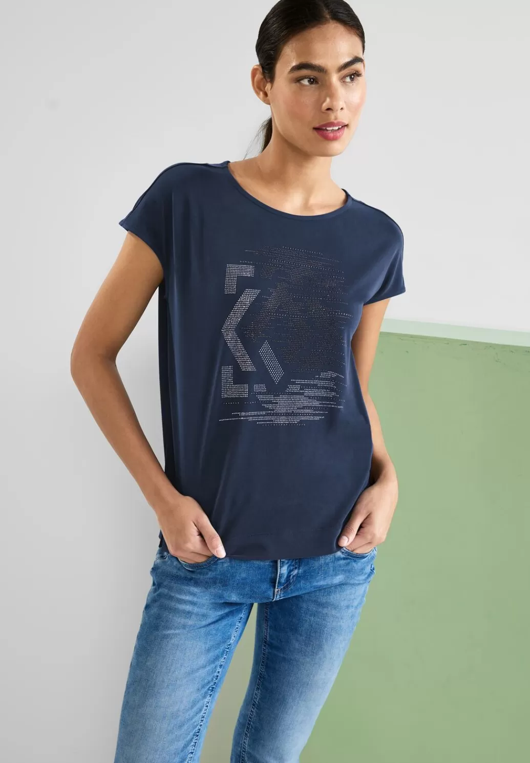 Street One T-Shirt Mit Steinchendetails^Damen Shirts