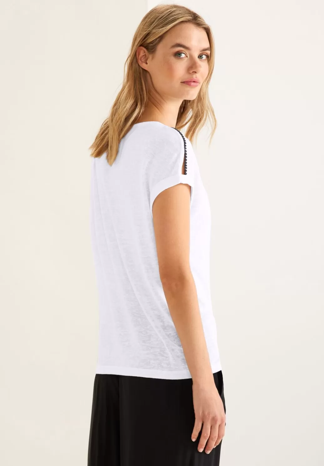 Street One T-Shirt Mit Stickereidetails^Damen Shirts