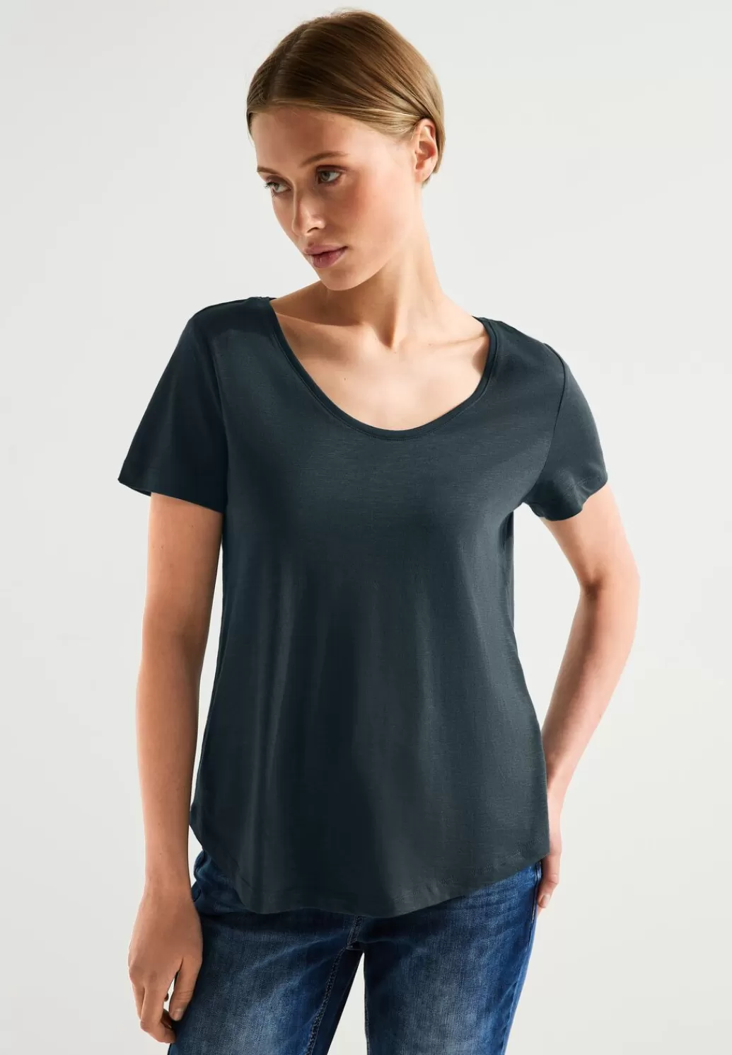 Street One T-Shirt Mit V-Ausschnitt^Damen Shirts