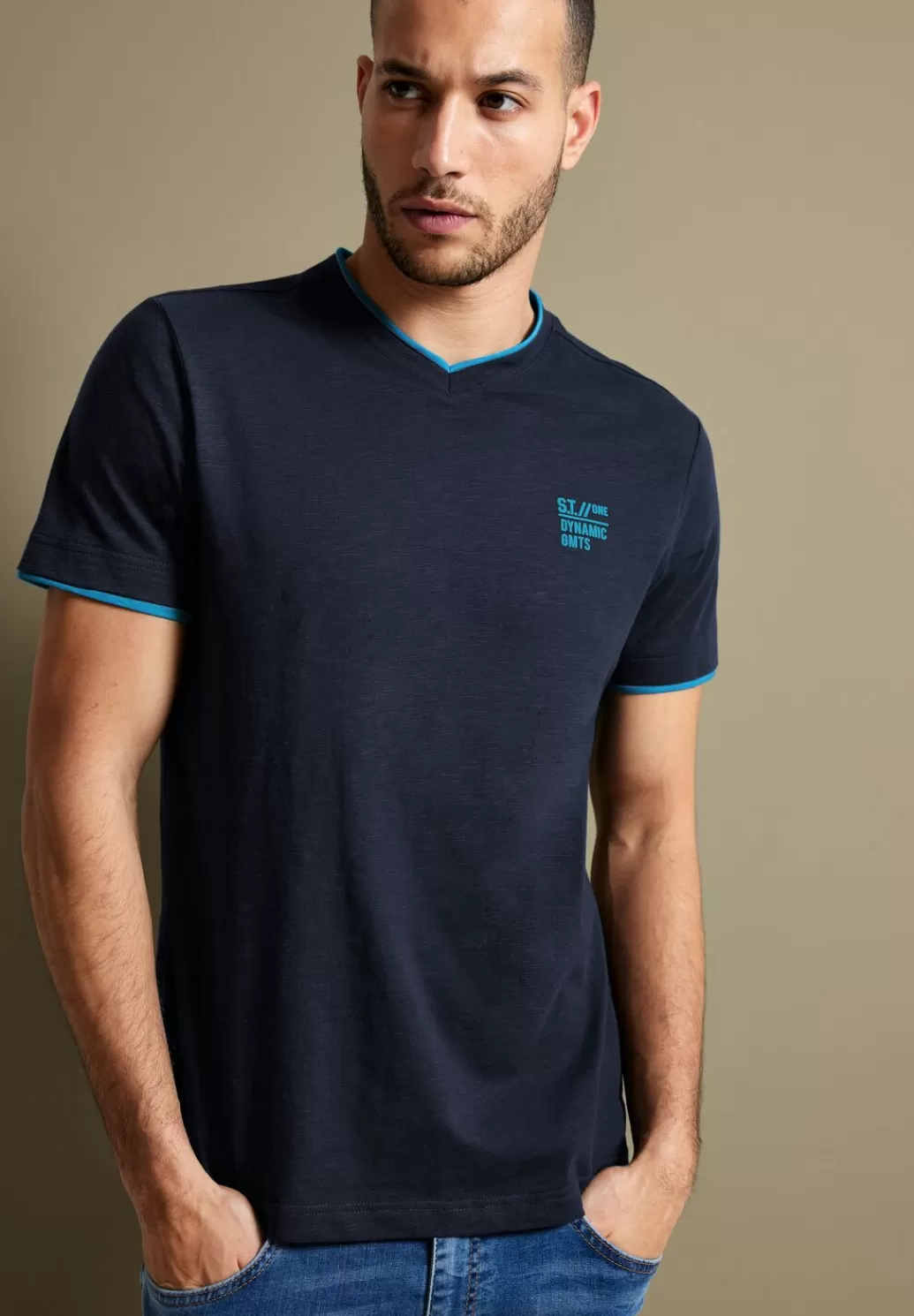 Street One T-Shirt Mit V-Ausschnitt^Herren T-Shirts & Polos