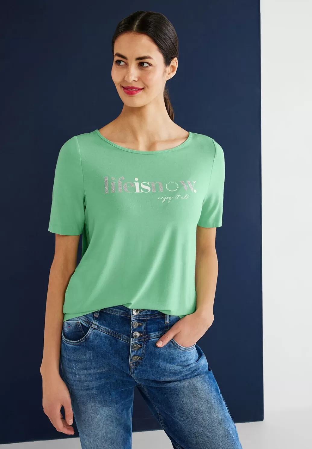 Street One T-Shirt Mit Wording^Damen Shirts