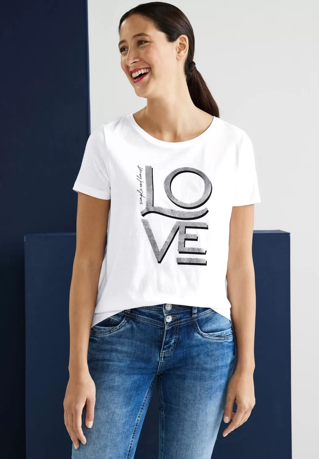 Street One T-Shirt Mit Wording^Damen Shirts