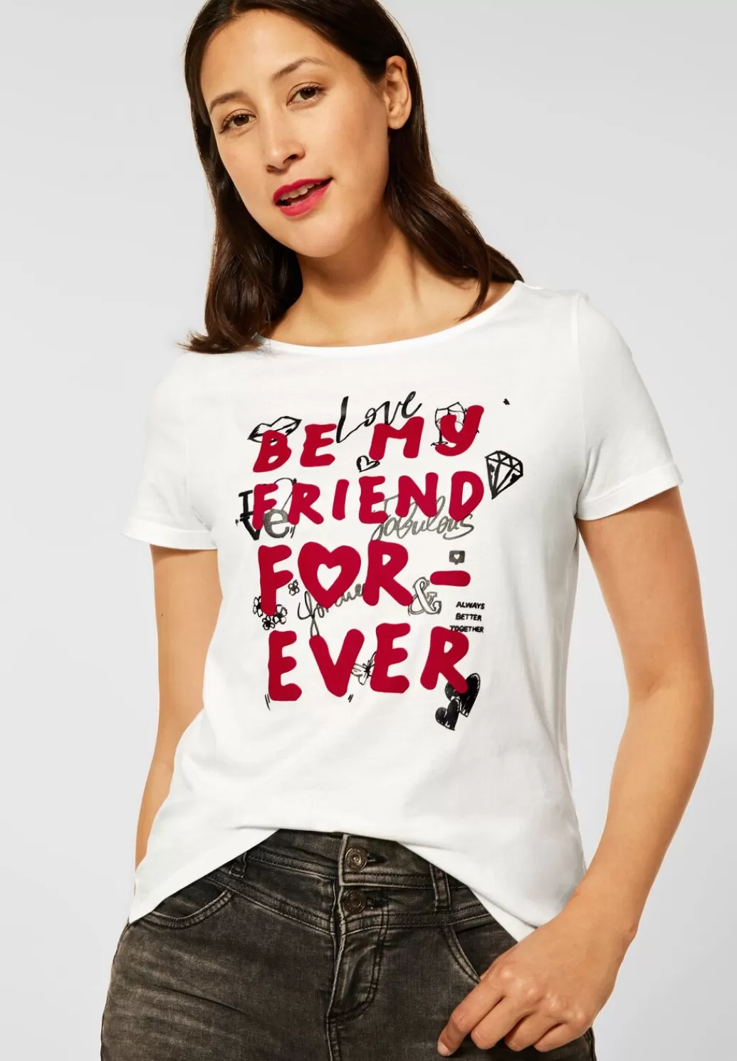 Street One T-Shirt Mit Wording Print^Damen Shirts