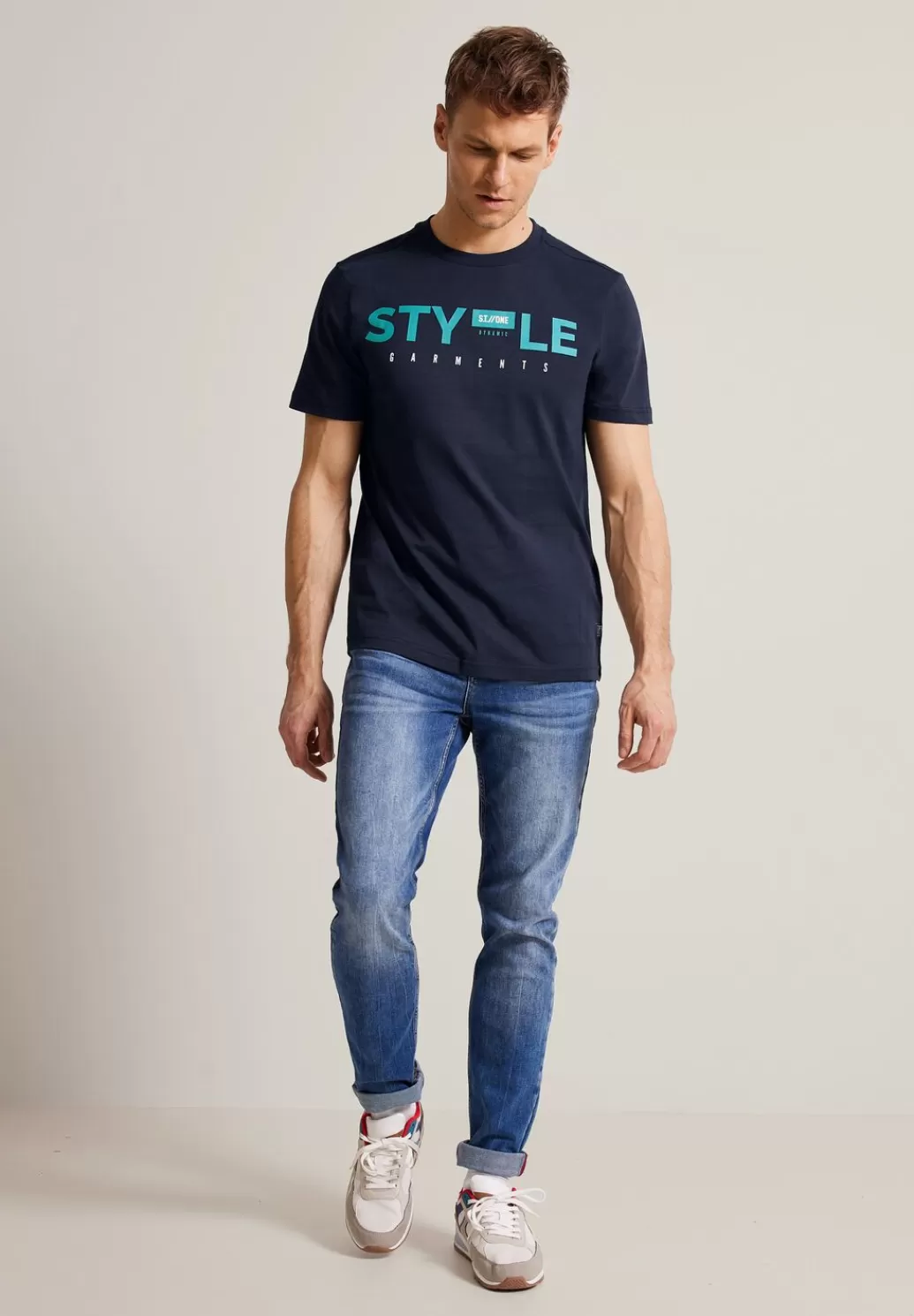 Street One T-Shirt Mit Wordingprint^Herren T-Shirts & Polos