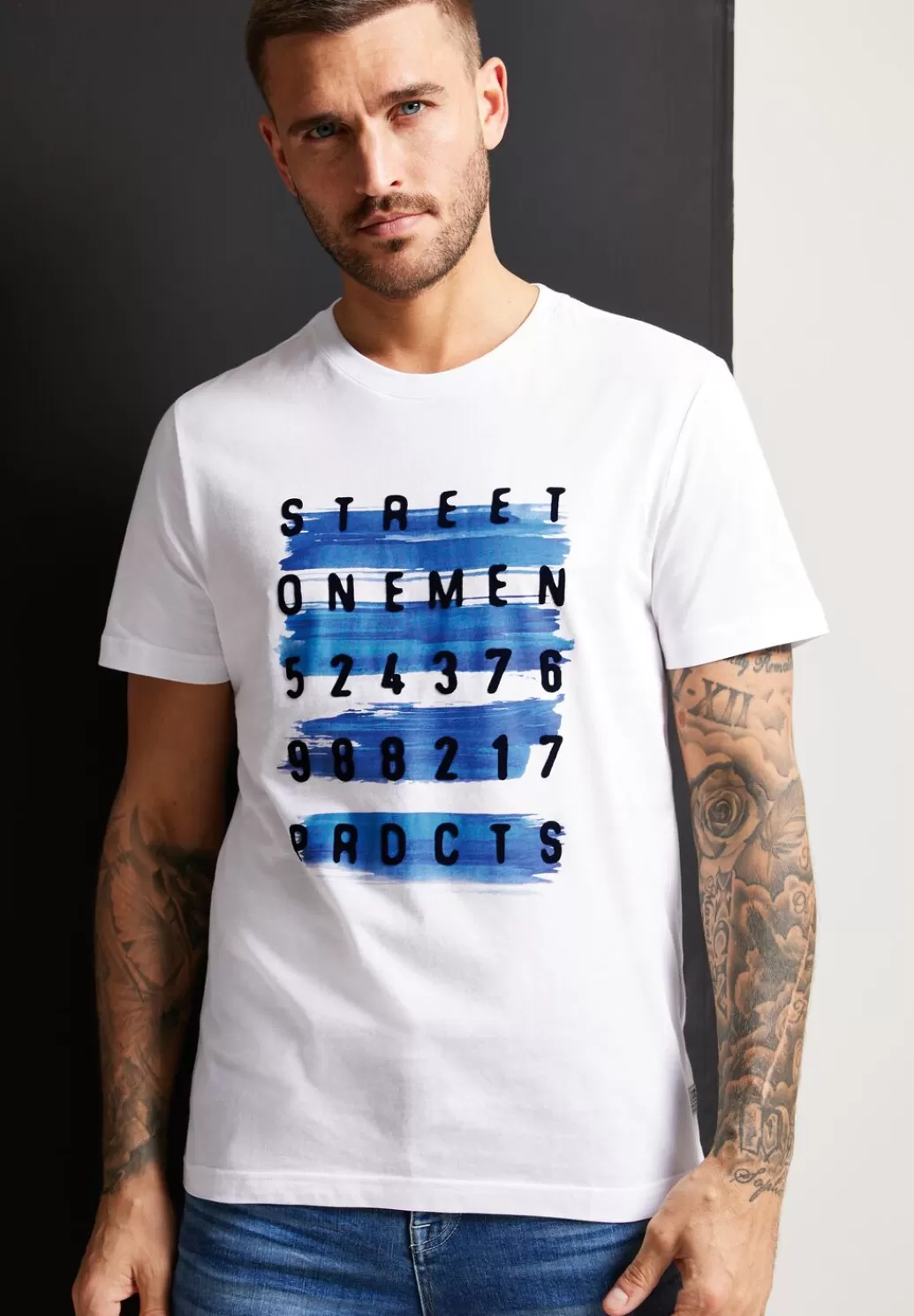 Street One T-Shirt Mit Wordingprint^Herren T-Shirts & Polos