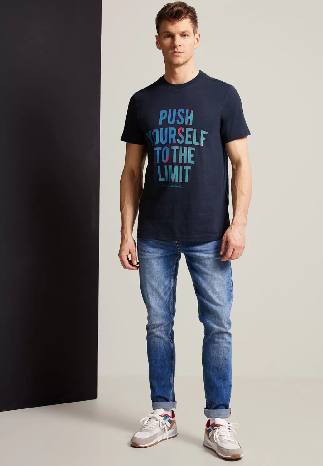 Street One T-Shirt Mit Wordingprint^Herren T-Shirts & Polos