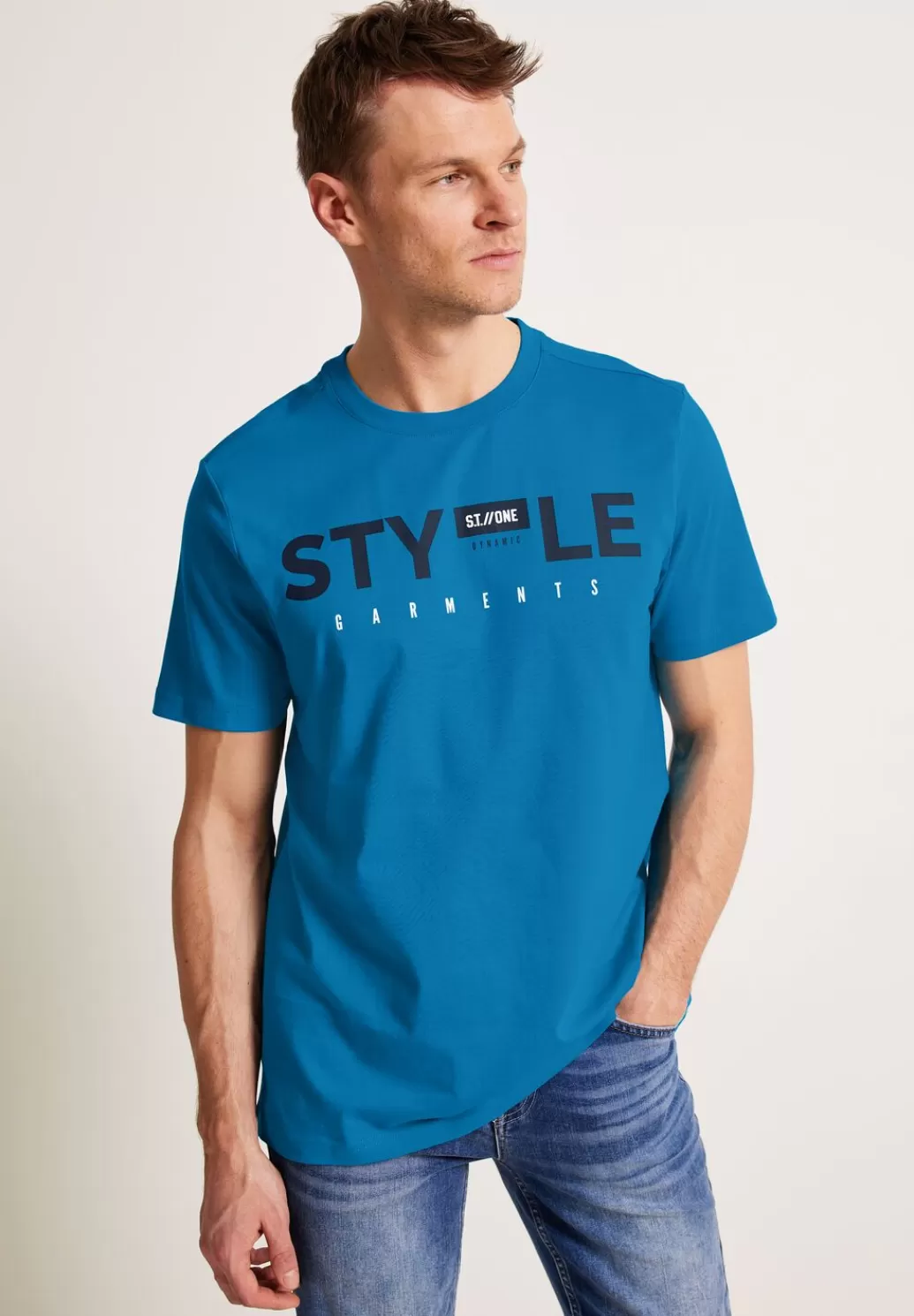 Street One T-Shirt Mit Wordingprint^Herren T-Shirts & Polos