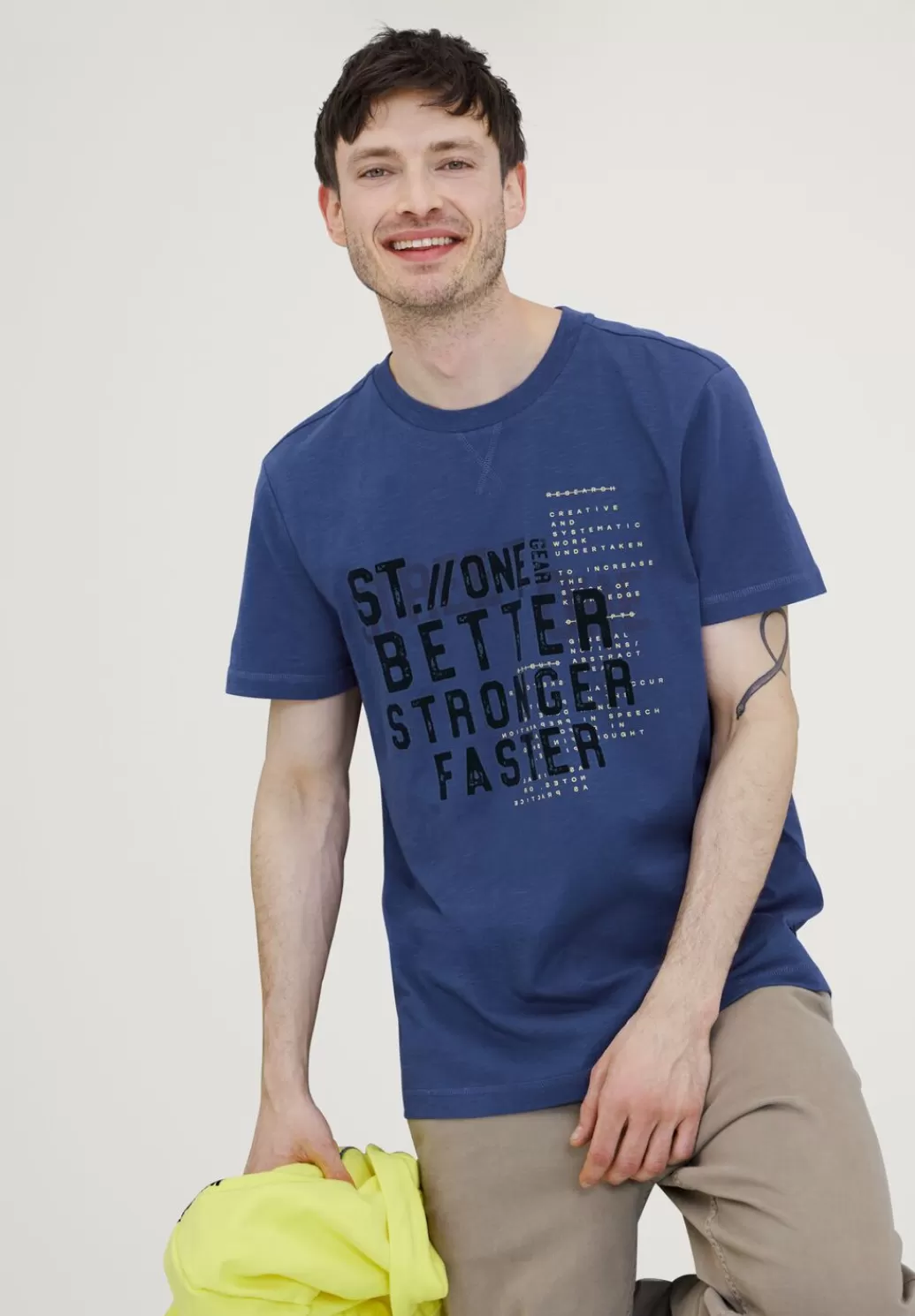 Street One T-Shirt Mit Wordingprint^Herren T-Shirts & Polos