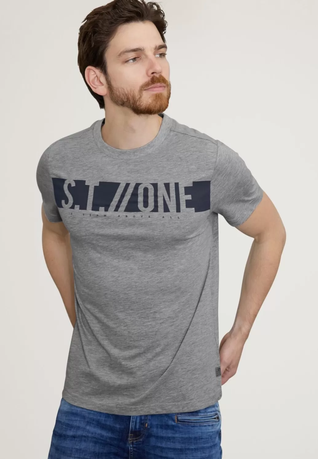 Street One T-Shirt Mit Wordingprint^Herren T-Shirts & Polos