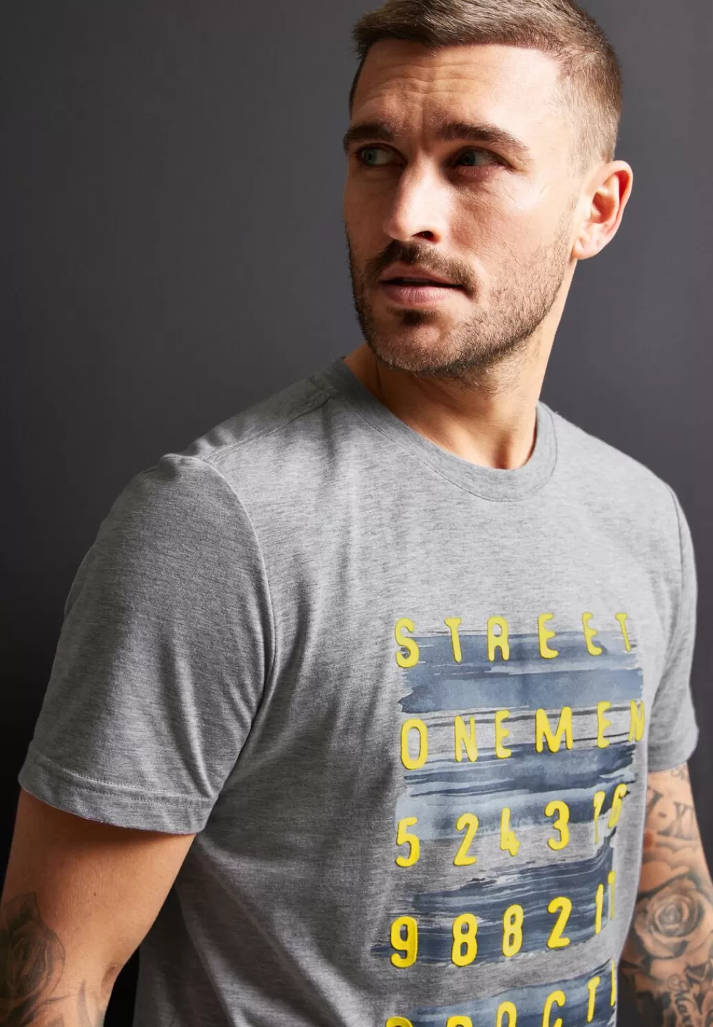 Street One T-Shirt Mit Wordingprint^Herren T-Shirts & Polos