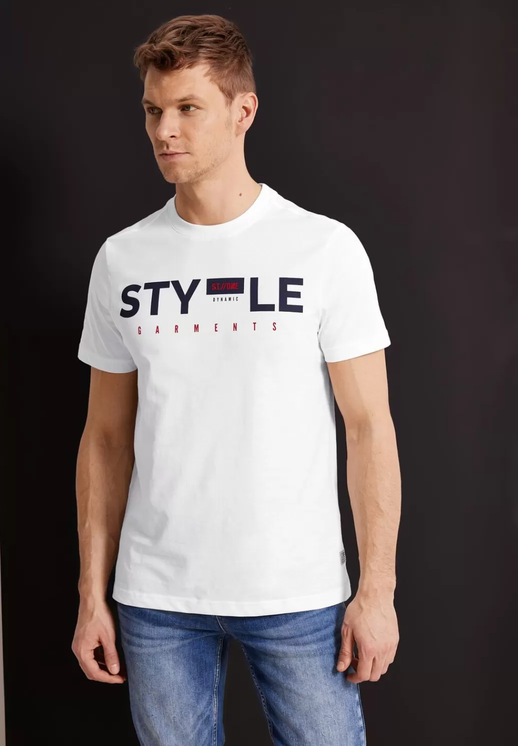 Street One T-Shirt Mit Wordingprint^Herren T-Shirts & Polos