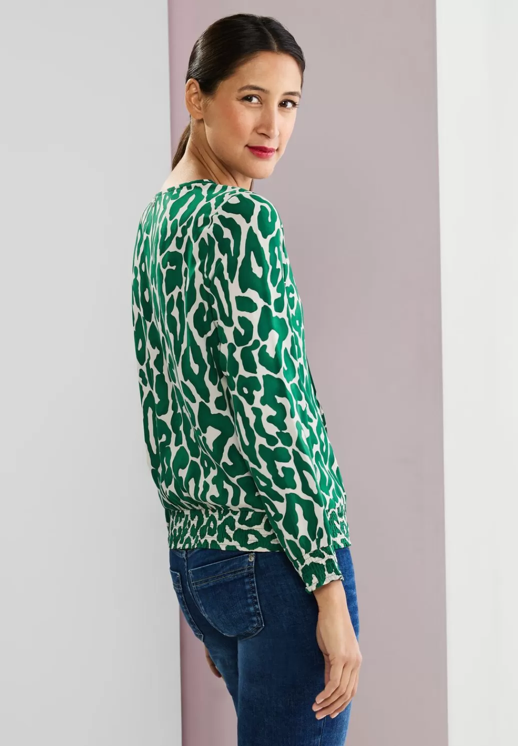 Street One Tunikabluse Mit Leo Print^Damen Langarm Blusen