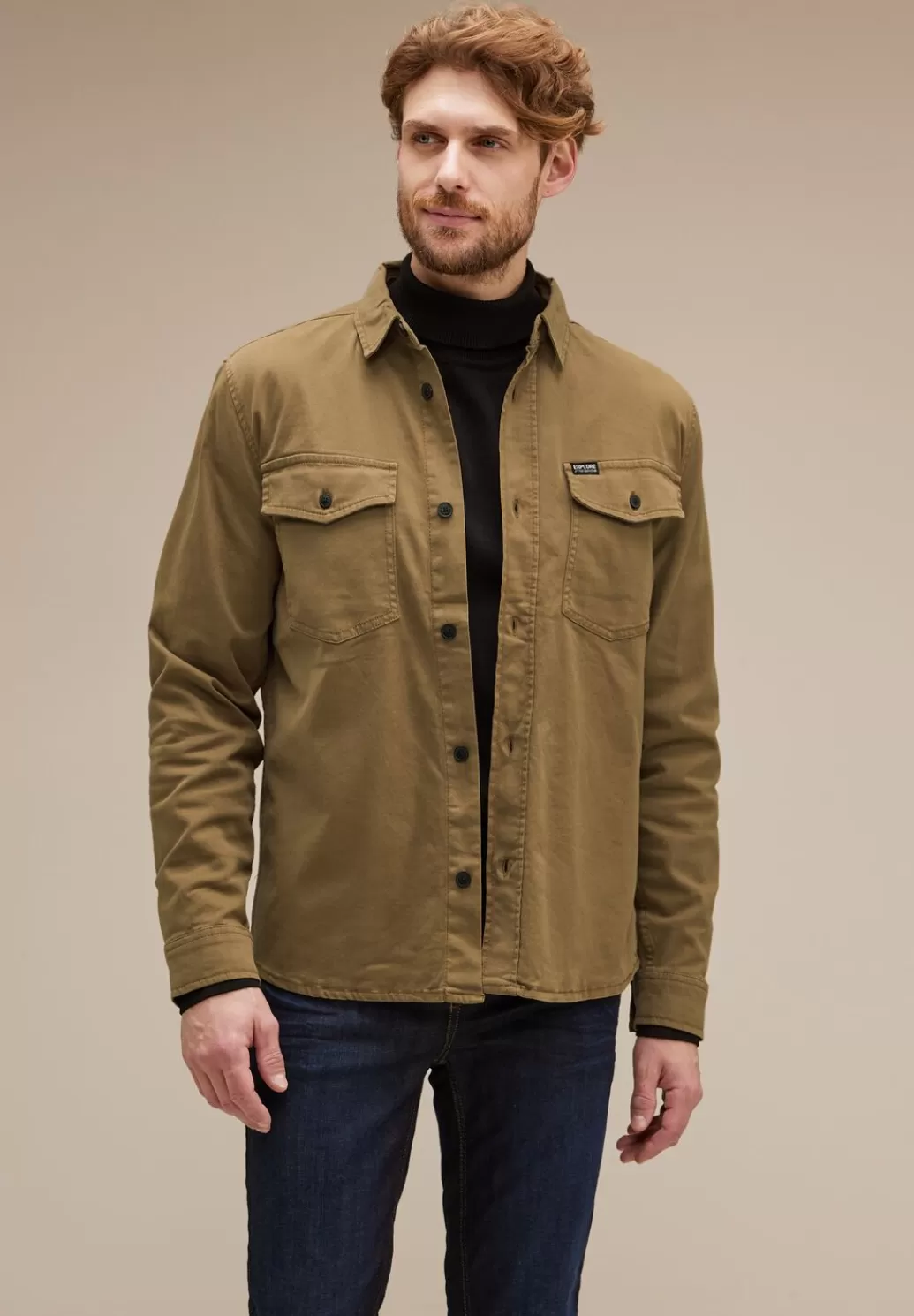 Street One Twill Overshirt^Herren Hemden