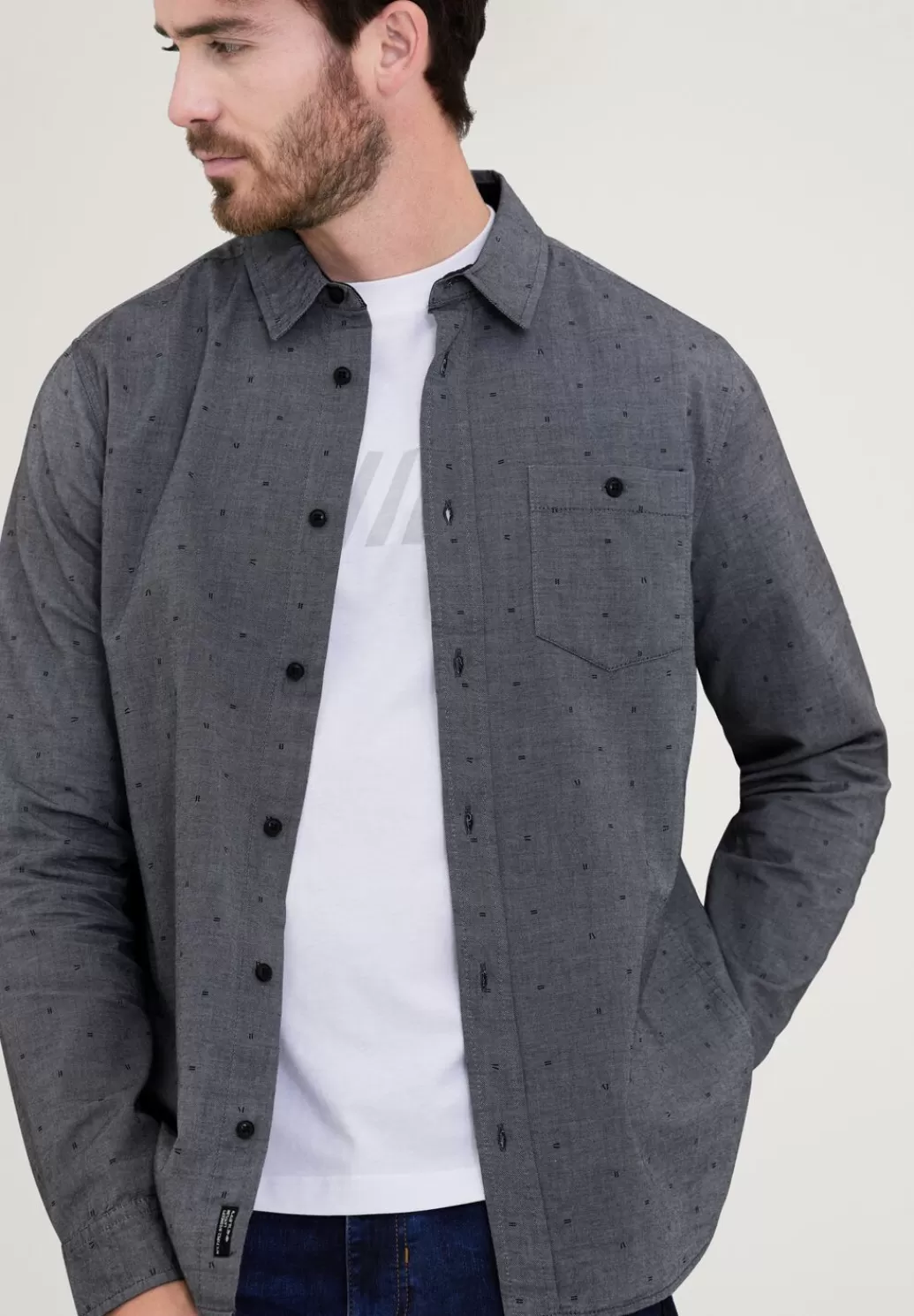 Street One Twillhemd Mit Minimalprint^Herren Hemden