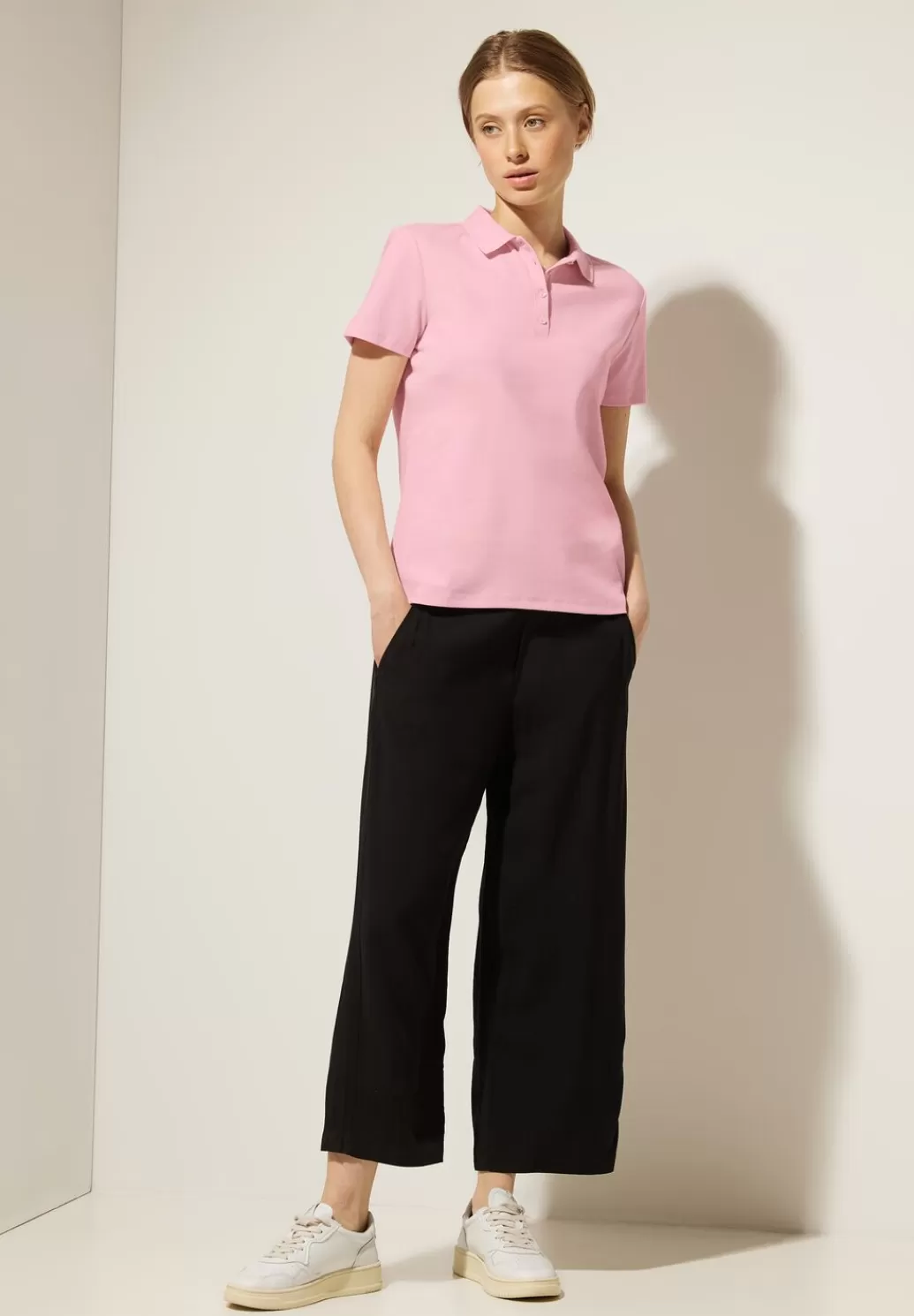 Street One Unifarbenes Poloshirt^Damen Shirts