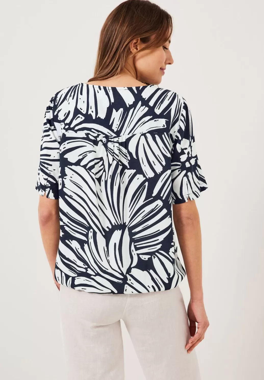 Street One Viskose Blumenprint Bluse^Damen Kurzarm Blusen