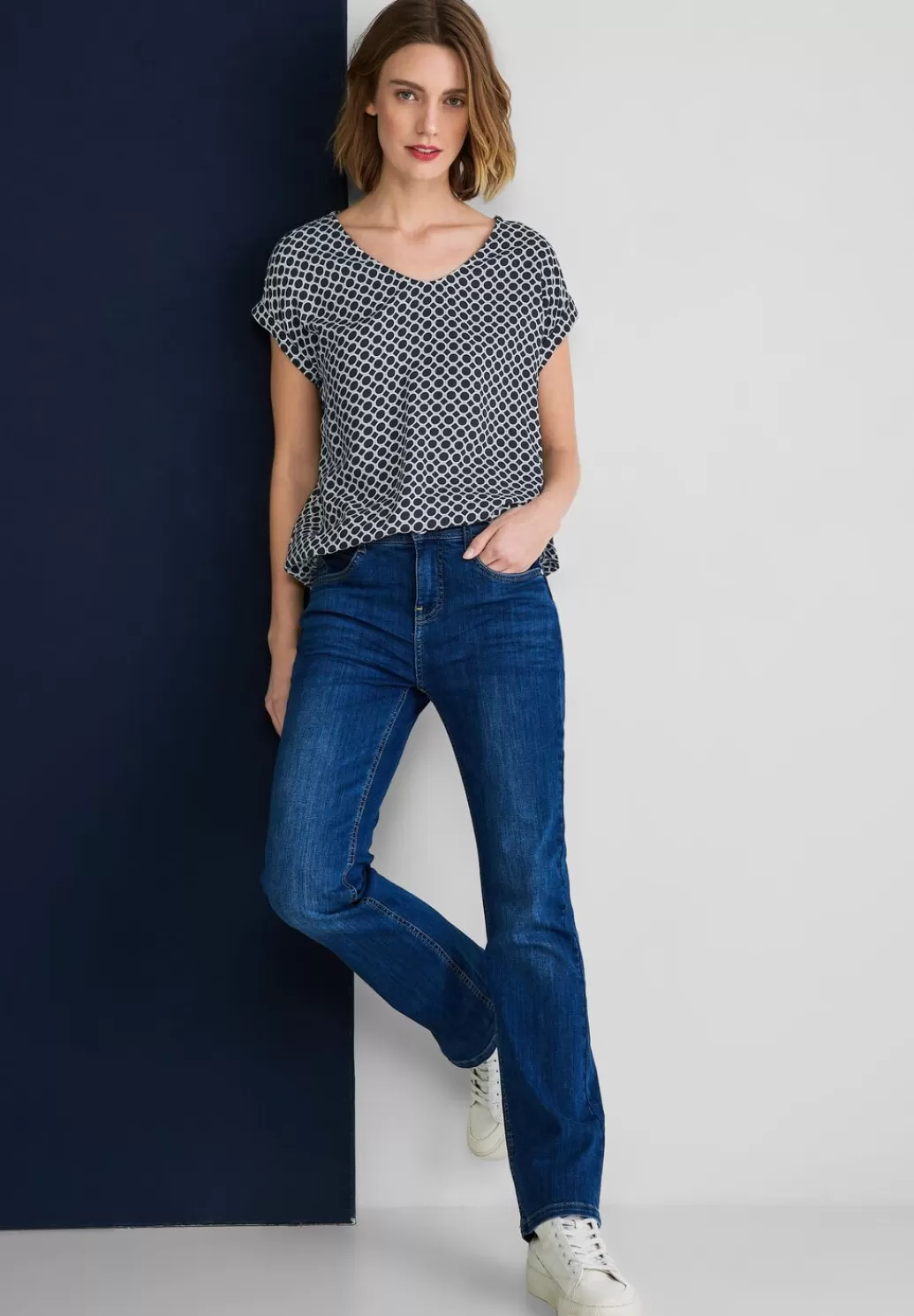 Street One Viskose Bluse Mit Muster^Damen Kurzarm Blusen