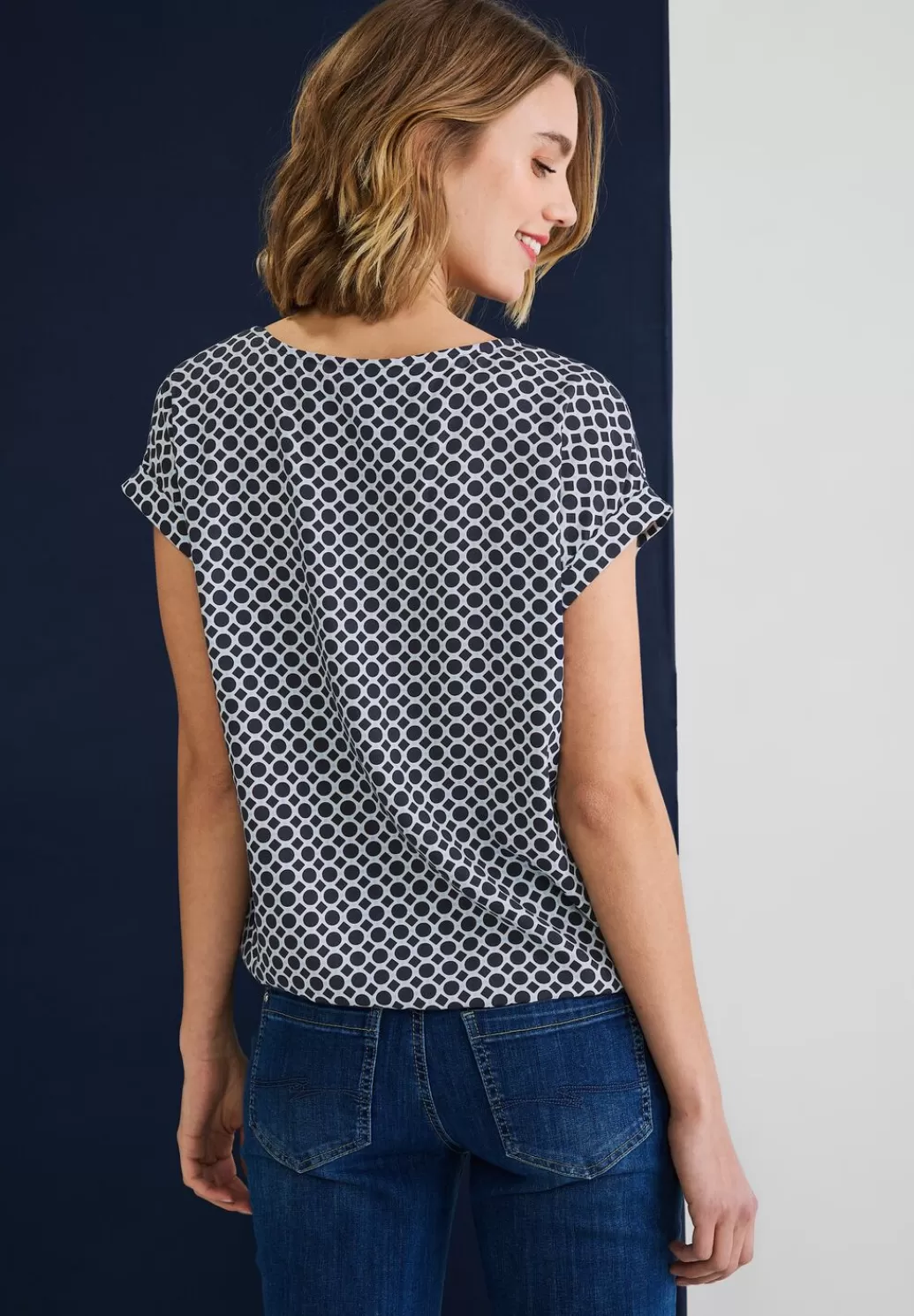 Street One Viskose Bluse Mit Muster^Damen Kurzarm Blusen