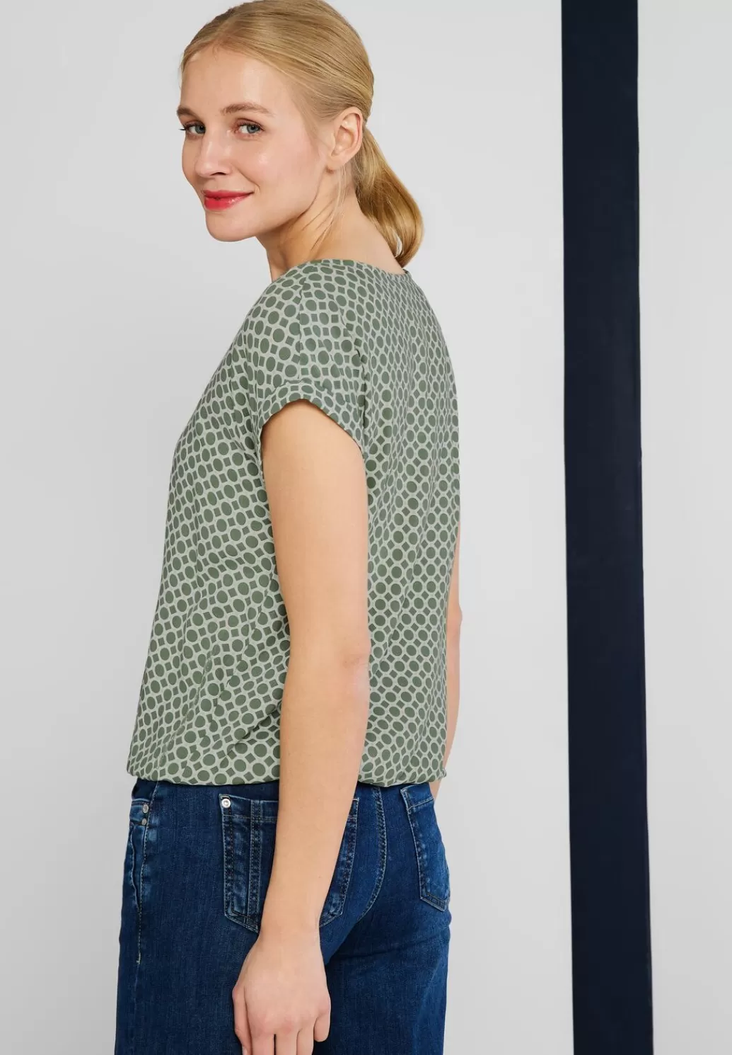 Street One Viskose Bluse Mit Muster^Damen Kurzarm Blusen