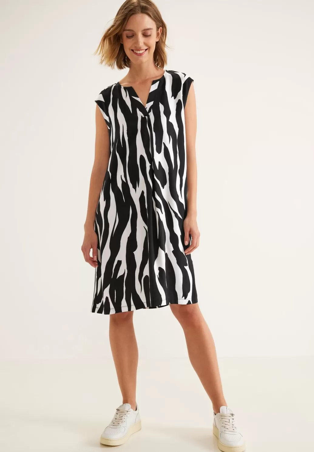 Street One Viskose Kleid Mit Zebraprint^Damen Kleider