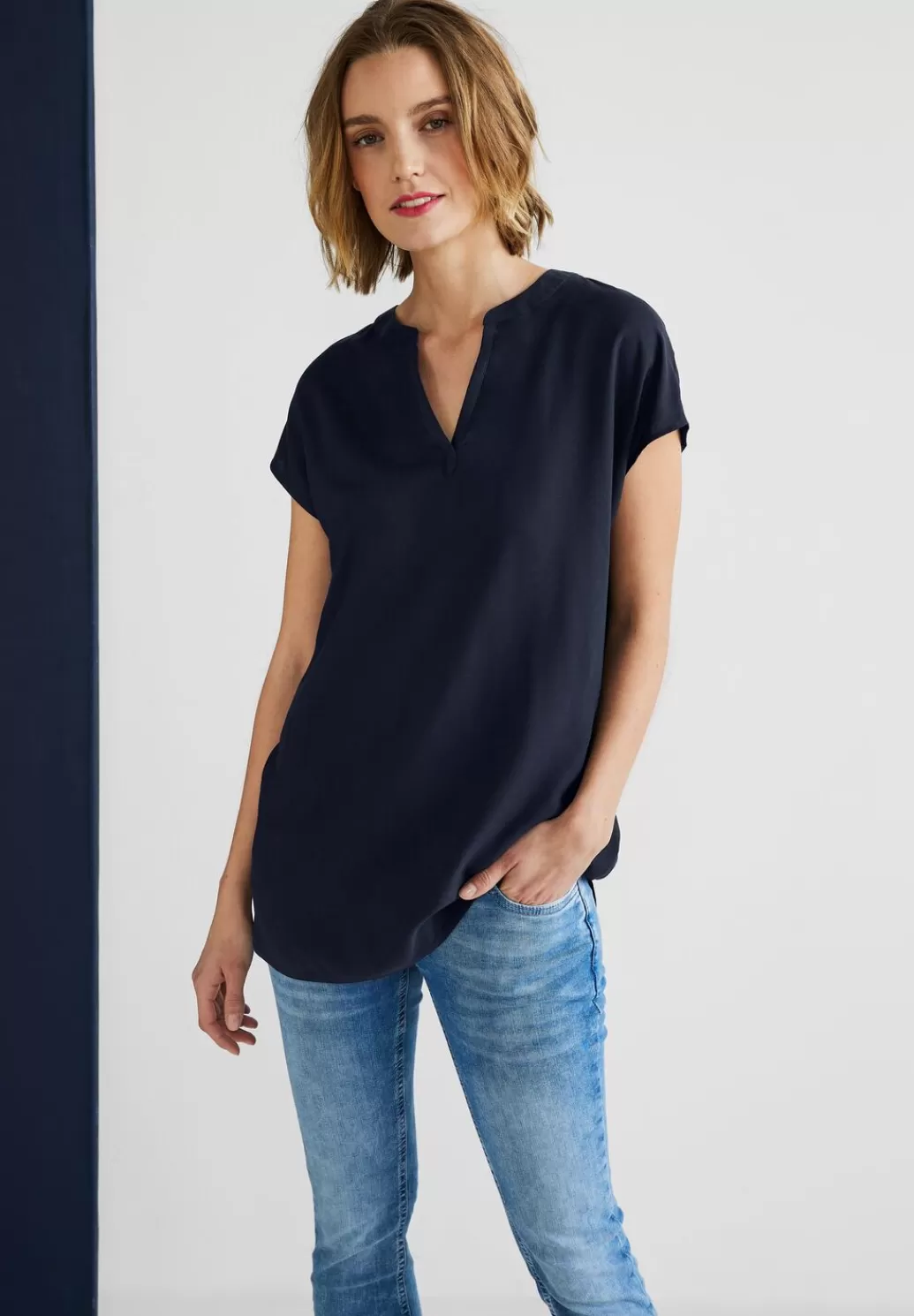 Street One Viskose Long Blusenshirt^Damen Kurzarm Blusen