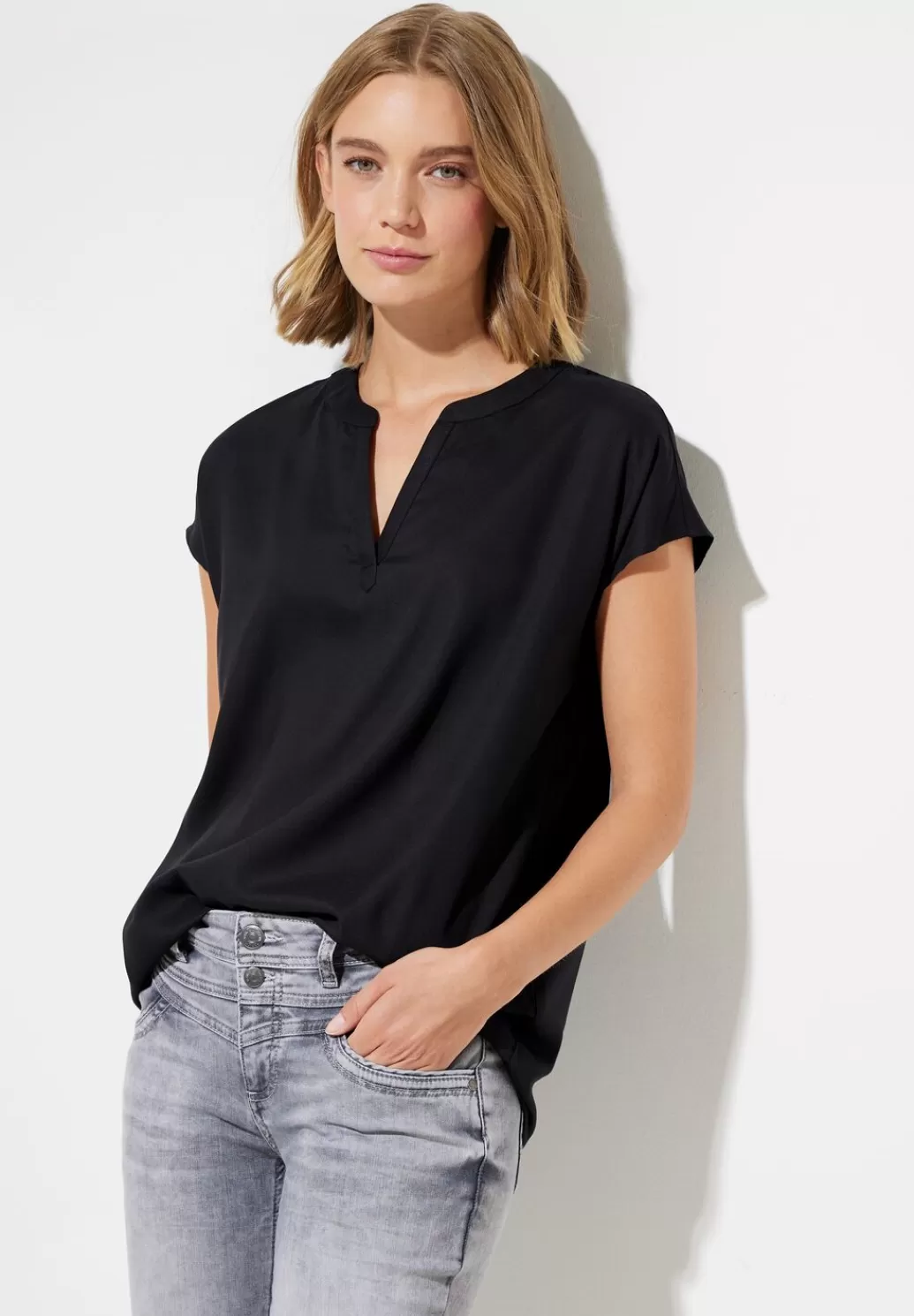 Street One Viskose Long Blusenshirt^Damen Kurzarm Blusen