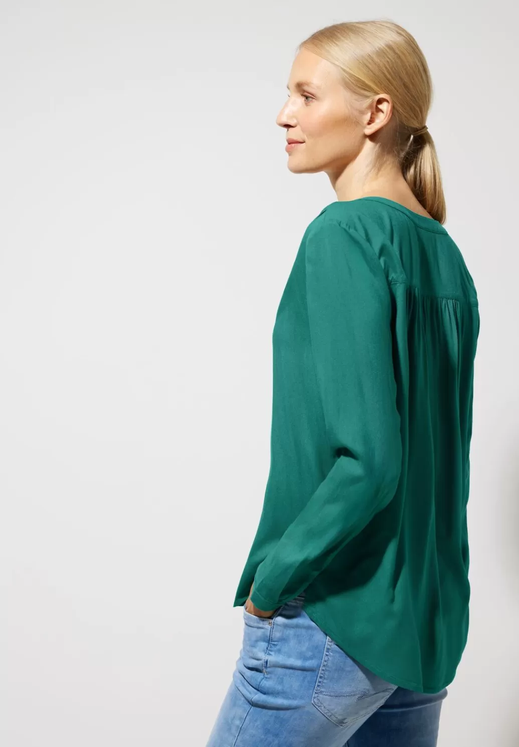 Street One Viskosebluse In Unifarbe^Damen Langarm Blusen