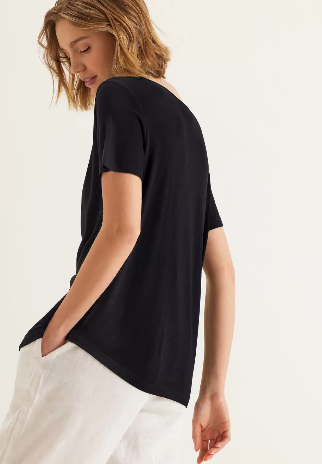 Street One V-Neck Shirt Mit Spitze^Damen Shirts