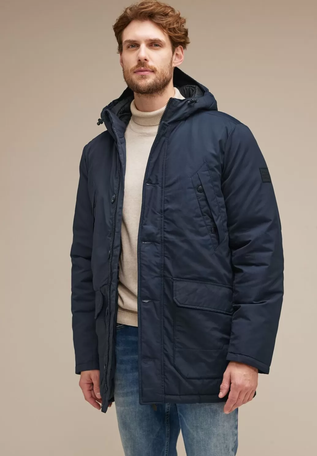 Street One Warmer Parka Mit Kapuze^Herren Jacken