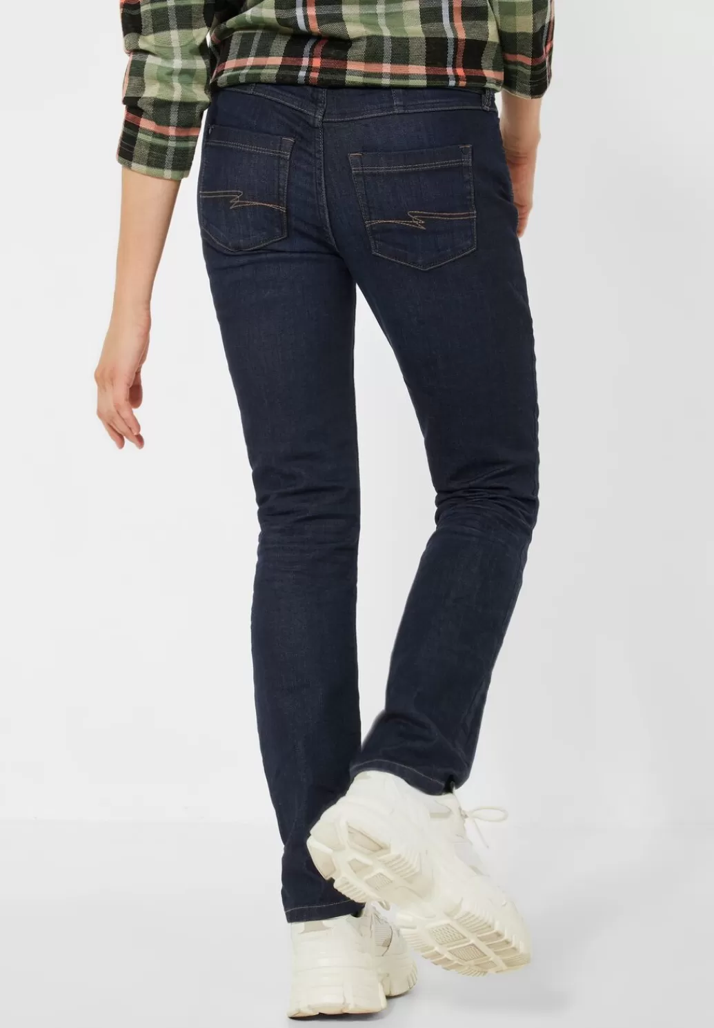 Street One Washed Casual Fit Denim^Damen Lange Jeans