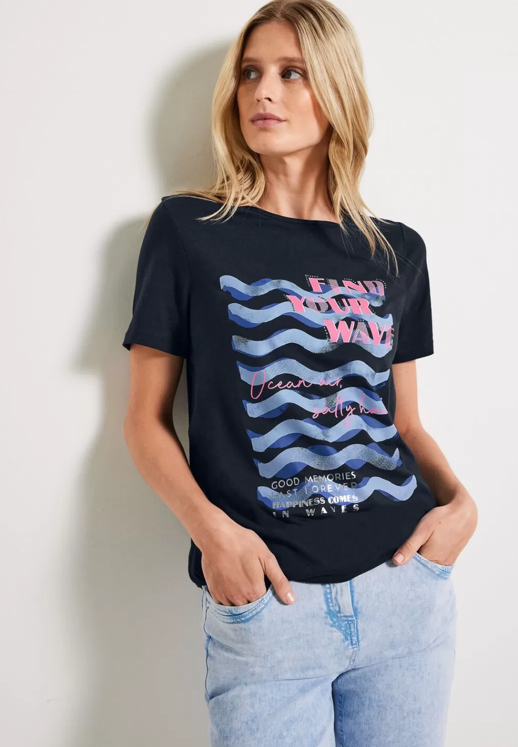 Street One Wave Fotoprint Shirt^Damen Shirts